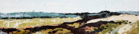 Bec Rath - 'Fields of Lace, near Ballimore' </br>
120 x 30cm | oil on bespoke wood panel | Tasmanian oak frame | $1600